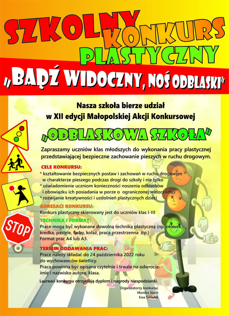 Konkurs plastyczny „Bądź widoczny, noś odblaski”